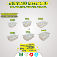 Thinwall Rectangle 650 Ml Food Container Thinwall 650 Ml (Isi 10 Pcs-RT650)