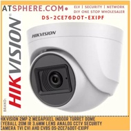 Hikvision 2MP 2 Megapixel Indoor Dome Eyeball 20m IR 3.6mm Lens Analog CCTV Security Camera TVI CVI 