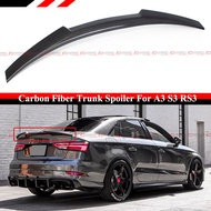 FOR 14-2020 AUDI A3 S3 RS3 SEDAN 8V HIGHKICK M STYLE CARBON FIBER TRUNK SPOILER