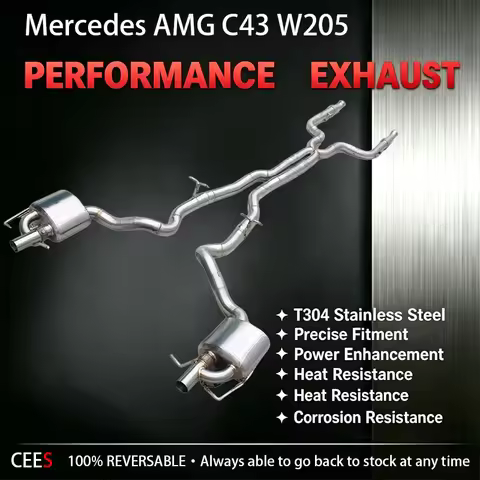 CEES Catback Exhaust for Mercedes-Benz C43 AMG 3.0T 2019-2024 Racing Stainless Steel Exhaust Pipe Mu