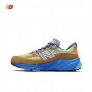 แอ็คชั่น Bronson x New Balance NB 990 V6 Shock -Absorbing Anti -skid Running Shoes สีน้ำตาลสีน้ำตาล 