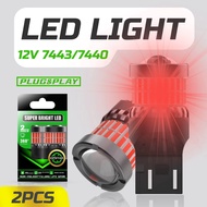 2PCS 7440/7443 LED Bulb For Car Turn Signal Brake Light Red
