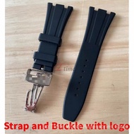 26-27mm AP Royal Oak Strap - Medical Silicone Band   Folding Clasp, Anti-Scratch & Sweatproof ( Spri