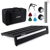 ♫ammoon Large Guitar Effect Pedal Board Pedalboard Aluminum Alloy with Carry Bag Capo 4pcs Picks Fixing Tapes