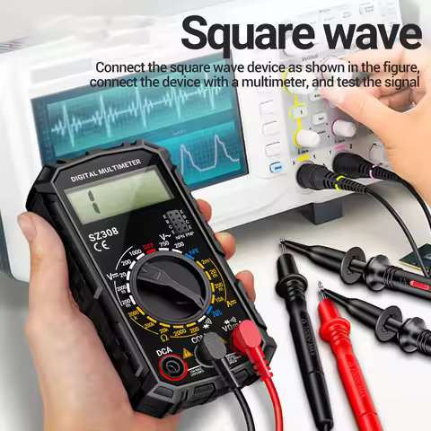 ANENG SZ308 Digital Multimeter Square Wave Digital Tester HFE Triode Buzzer Multimeter Voltage DC Cu