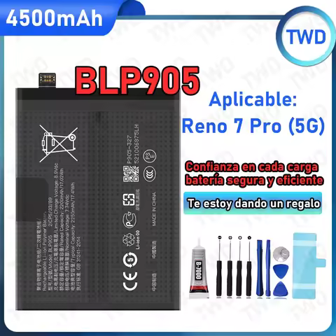 BLP905 Large capacity 4500mAh Battery For OPPO Reno 7 Pro 5G Batteries New High Quanlity+Free Tools