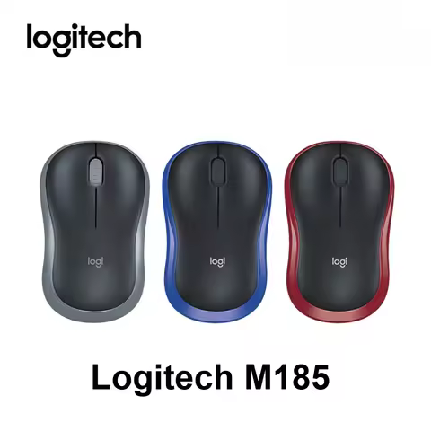 Original Logitech M185 Wireless Mouse | 2.4G Nano Receiver | 12-Month Battery | 1000DPI | For PC Lap