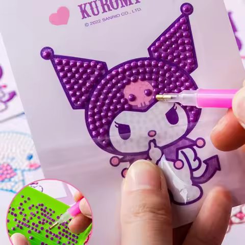 1set Kuromi Cinnamoroll 5D Sticker Set Cartoon AnimeTheme Sticker Drawing Set By Numbers Stickers