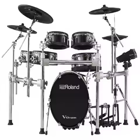 Roland V Drums TD 50KV2 6 Piece Electronic Drum Set with Rack and KD 180 Kick Pad - Premium Sound Qu