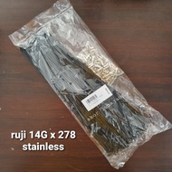 MINIMAL 14g x 278 black stainless steel road bike racing spokes (MINIMUM PURCHASE 5 PCS)