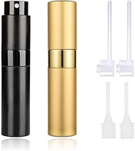 Perfume Atomiser, Refillable, Pack of 2, 8 ml, Aluminium Perfume Atomiser, Refillable, Empty, Travel