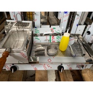 12x16 2in1 Stainless Burger Griller with Deep Fryer Lutuan ng Burger Stove Burger Machine Burgeran ;