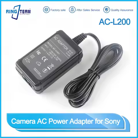 AC Power Adapter AC-L200 AC-L25A AC-L25B AC-L25C for Sony Cyber-shot Camera and Handycam DCR-IP DVD 