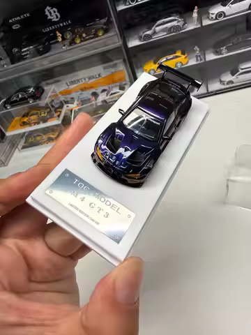 Diecast TCO 1:64 Scale BMW M4 GT3 Purple Alloy Car Model