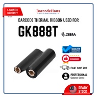 ZEBRA GK888T Barcode Printer Ribbon Roll GK888T Wax/Wax Resin RICOH Carbon Tape Size 110mm x 70m