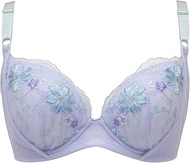 Bra Large Size, Glamorous Bra, High Underarms, Compact Design, Slender, Charming, Silky Lavender E75