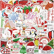 CSS.50Pcs/Set Christmas Decoration Graffiti Waterproof Sticker Holiday Decoration Gift Stickers