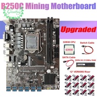 Sata B250C Eth Miner Motherboard 12 Usb 3.0 + G3930 Cpu + Ddr4 8G