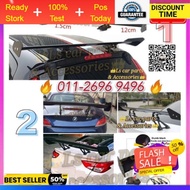 GT Wing Spoiler Hi LOW Rear Trunk Boot Roof Adjustable Car Racing FcTail Truck Hatch Hatchback Black