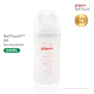 Pigeon Wide Neck Milk Bottle 240ml PP Plus Nipple Comes With Bottle Size M (4- 6 months)