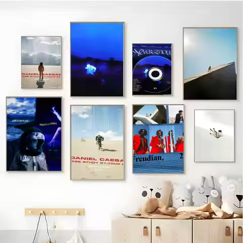 D-Daniel Caesar Music Album Freudian Poster HD art sticky wall waterproof home living room bar aesth