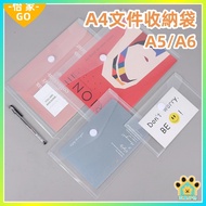 Thick Transparent File Bag A4 A5 A6 Velcro Information Collection Waterproof Storage File Organizer 