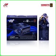 ♞,♘,♙YGT True Rated 500W Power Supply Unit ATX 12V 80Plus Bronze APFC 1x8pin 4-IDE/Molex 6-SATA PSU