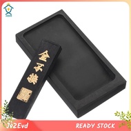 4 Inch Chinese Calligraphy Ink Stone with Ink Stick Rectangle Ink Stone Tray for Traditional Calligr