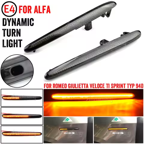 2Pcs Dynamic LED Side Marker Turn Signal Blinker Light For Alfa Romeo Giulietta 940 Juliet Sprint Ve