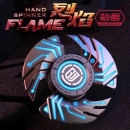 Flame Luminous Fidget Spinner EDC Toy Metal Rotating Fidget Clicker