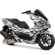 Stiker Decal Full Body Honda PCX 150 2018 2019 PCX160 2020-2023 Macan Putih Tiger White