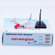1: 400 JC Wings Alloy Airliner Model Norwegian Airlines B737 MAX8 EI-FYB