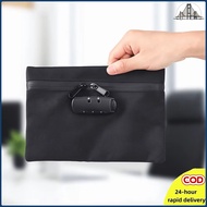 Lock Document Bag Travel For Storage Money Money Bag With Lock Portable Black Money Bag Combination