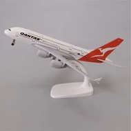 20cm QANTAS A380 Diecast Metal Airplane Model Toy Display Decoration Collection Children's Gift