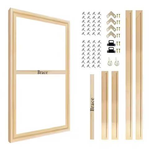 40x50 60x80 60x120cm Canvas Frame Wooden Frames Natural Wooden Oil Painting Canvas Diamond Painting 