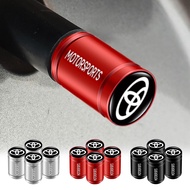 4pcs Aluminum Sport Styling Car Tyre Cap Car Wheel Tire Valve Core Protect Cap for Toyota Camry Coro
