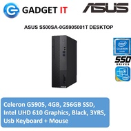 ASUS S500SA-0G5905001T DESKTOP (CELERON G5905,4GB,256GB SSD,UHD GRAPHICS 610,WIN10) FREE WIRED MOUSE
