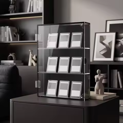 Trading Card Display Case Transparent Card Display Case Showcase Sleek Slim for Collectors, Hobby Ro