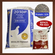[1KG] [203DP] [REPACK] Dedak Makanan Penamat Ayam Daging Gold Coin •Ayam•Burung•Puyuh 203 DP