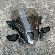 ชิวหน้าPCX160 ทรงFZ ดีไซน์ทรงเวอร์ชั่นใหม่ (ชิวแต่งแบบ2ฐานคาร์บอน สกีนHonda)(แถมกระจกฟรี) ปี2021-202