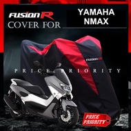 cover motor / sarung motor warna yamaha nmax waterproof merk fusion r - hitam nmax 2022