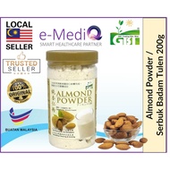 GBT Pure Almond Powder Almond Powder/ Serbuk Badam Tulen 200g (New Stock) (Exp: Oct/2027)
