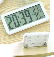 其他品牌 - 升級款 座枱室內室外溫度計濕度計電子鐘 超薄 汽車溫度濕度計 便攜式實時時鐘 高精度嬰兒房必備 防潮防濕疹 浴室鐘