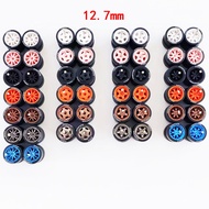 12.7mm 1/64 Wheels Sets Work S1 DH BBS LMR CE28 Rubber Tires Rims Tyres Modify Parts for 1:64 HW Die
