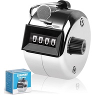Tally Counter, 4-Digit Clicker Counter, Metal Hand Tally Counters Clicker Pitch Counter for Counting