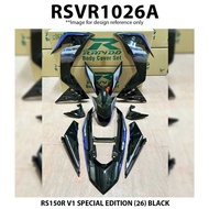 Rapido Coverset cover set (sticker Tanam) RS150 RS150R V1 V2 V3 SPECIAL EDITION (26)  Colour ( BLACK )