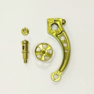 ชุดแขนห้ามล้ออัลลอยไทเทเนียม CNC GR5/TC4แขนโยกดรัมเบรกหลังเหมาะสำหรับฮอนด้ายามาฮ่าเวสป้า