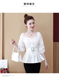 ÁO KÈM BELT NANA CỔ VUÔNG