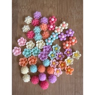 RM4.50/50 pieces : TF-822 - Resin - Bunga - Flower - 1.3 cm to 1.5 cm