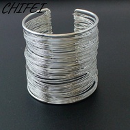 CHIFEI Wide Cuff Bracelet Retro Bracelet Heavy Metal Bracelet Open Bangle Wide Cuff Bangle